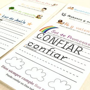 Spanish Christian Tracing Boards • 1-Word Worksheets • Faith-Based Preschool Learning • Printable Writing Practice in Spanish