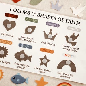 Christian Shapes Learning Board | Toddler Busy Book Montessori Homeschool Activities