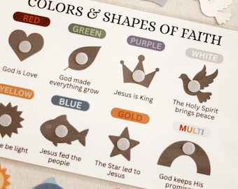 Christian Shapes Learning Board | Toddler Busy Book Montessori Homeschool Activities