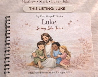 Gospel of Luke Busy Book | Christian Toddler Bible Activity Book | Bible Story Learning Binder | Faith-Based Preschool Curriculum