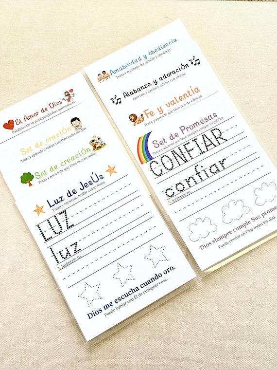 Spanish Christian Tracing Worksheets • Faith-Based Handwriting Practice (PDF)
