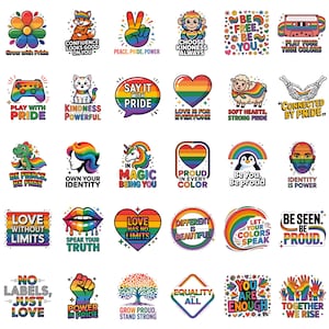 LGBTQ Pride PNG Bundle | Rainbow Love Equality Designs | Gay Lesbian Quotes Files | Sublimation Download