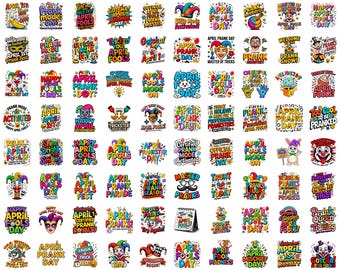 April Fools' Day PNG Bundle | Funny Prank Humor Celebration Clipart | Digital Download for Shirts