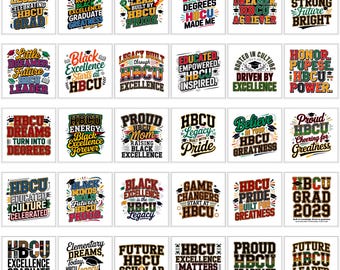 HBCU Grad PNG Bundle | Historically Black College Alumni Designs | Future Graduate Pride Graphics