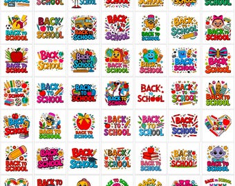 Back To School PNG SVG Bundle | Preppy Coquette Bows Theme | First Day Apparel Print