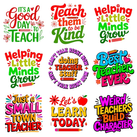 Teacher Quotes PNG SVG Bundle | Boho Classroom Sayings | Appreciation Gift Design | Christian Inspirational