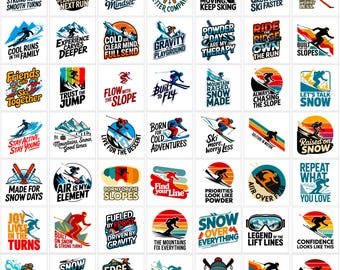 Ensemble PNG de ski | Graphismes de sports d'hiver, lunettes de ski, chaussures de ski et montagne en téléchargement numérique