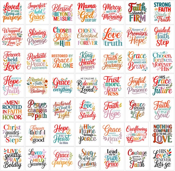 Boho Christian PNG SVG Bundle | Bible Verse Designs, Faith Quotes, Religious Sublimation & Cricut Files