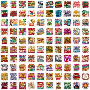 Motivational Quotes PNG Bundle | Positive Affirmations, Inspirational Sayings, Digital Download