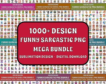 Sarcastic PNG Bundle | Funny Quotes, Humor Graphics, Snarky Designs for T-Shirts & Mugs