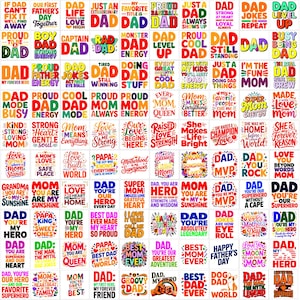 Mother Father Day PNG Bundle | Mama Floral Dad Quotes Designs | Funny Parenting Sublimation Files