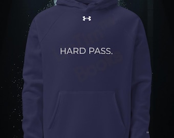 Minimalist Gym Hoodie HARD PASS Embroidered Premium Fitness Hoodie for Training
