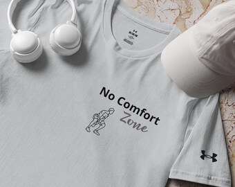 No Comfort Zone Shirt, Minimalist Gym T Shirt, Motivational Workout Tee, Fitness Quote Shirt, Gym Apparel for Men Women