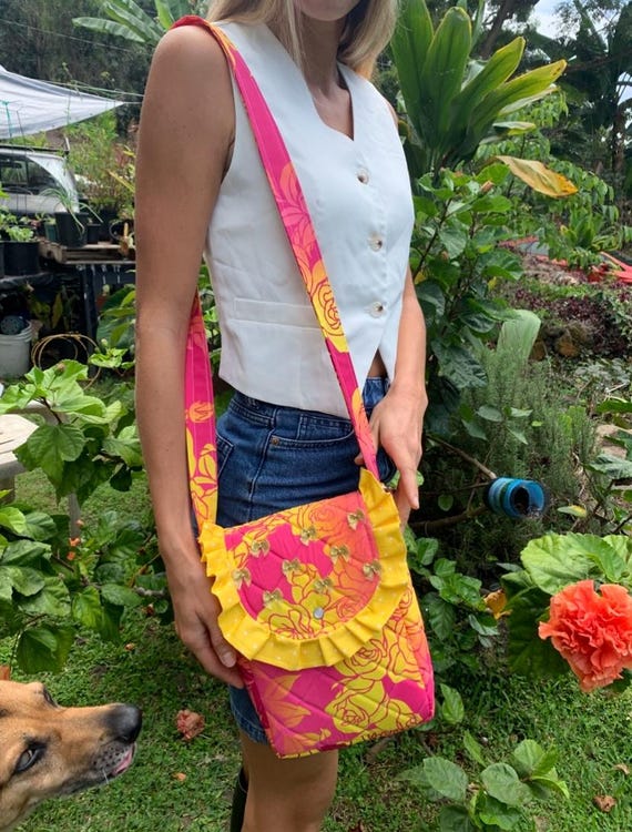 Quilted Floral Tote and Crossbody Bag Set - Pink, Yellow & Brown COACH Cargo Tote Bag 20 W/ Floral Print Mini Crossbody ~NWT  main image 2