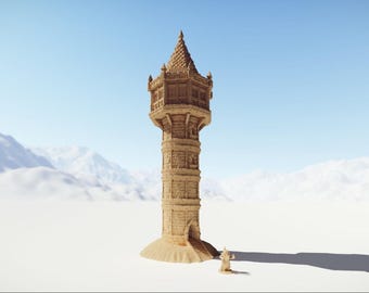 Magic Tower Tabletop Terrain 28mm 32mm Fantasy Building | Drennheim City Scenery for D and D and Wargaming