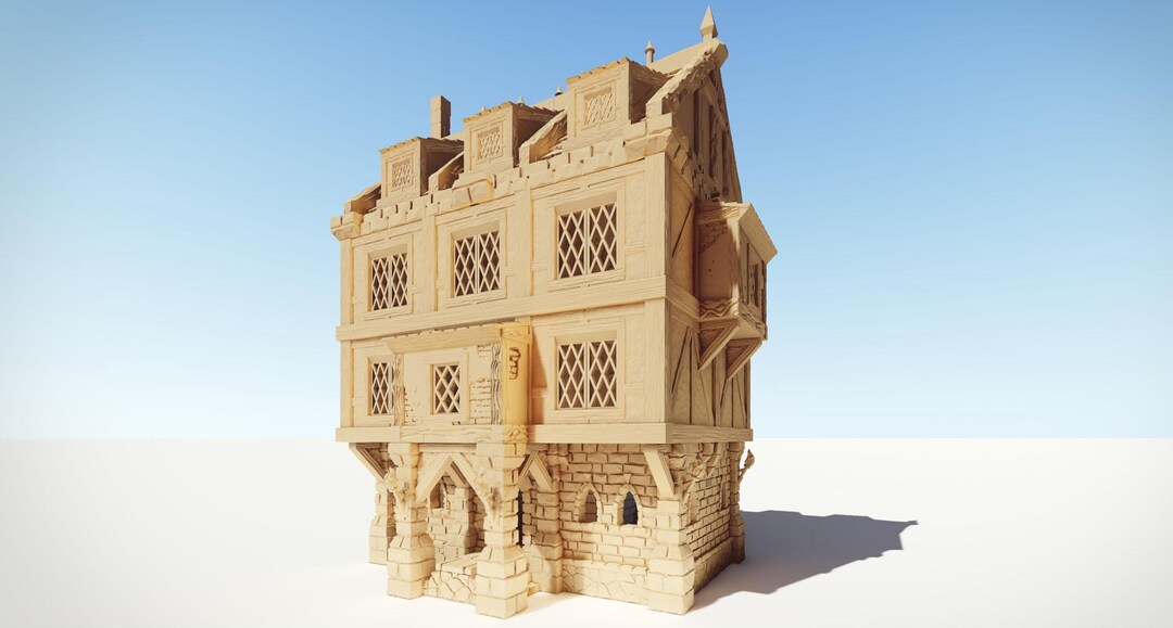 Ulvheim Edificio Fantasy Rovine Medievali – Casa Distrutta In Scala 28mm Per Diorami E Wargame