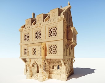 Ulvheim Inn Tabletop Terrain 28mm 32mm Fantasy Building | Large 4-Floor Tavern for D&D and Wargaming