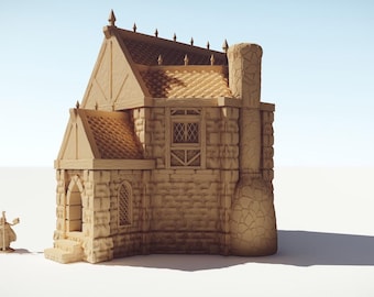 Tabletop Terrain Alchemist Workshop 28mm 32mm Fantasy Building | Drennheim City Scenery with Furniture for D and D and Wargaming
