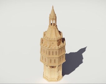 Wizard Tower Tabletop Terrain 28mm 32mm Fantasy Building | 10-Piece Magical Tower for D and D and Wargaming