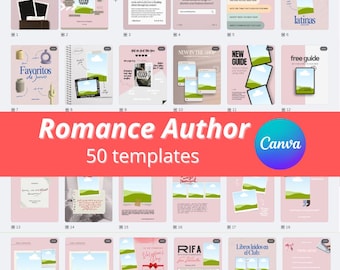 Romance Author Instagram Template Author Engagement Social Media Marketing Writer Instagram Book Promo Bookstagram Canva Indie Author