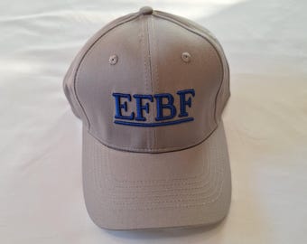 EFBF Hat, Blue Letters (Gray)