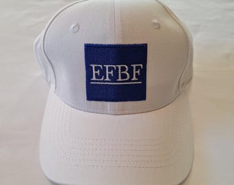EFBF Hats (Blue Square - White)