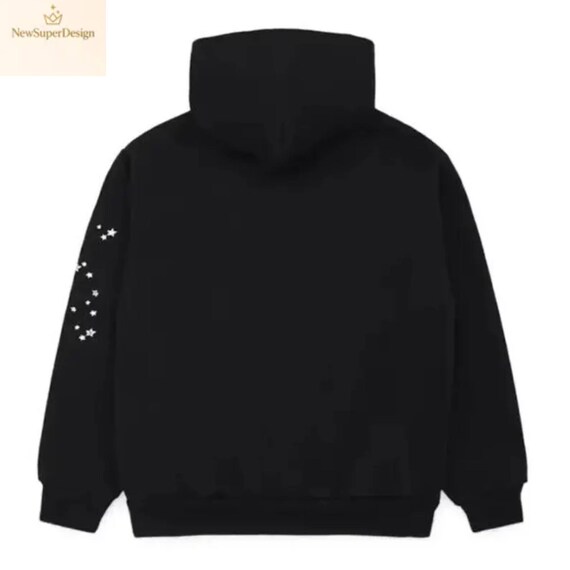 SP5DER Web Black Hoodie - Y2K Spider Graphic Sweatshirt - Spooky