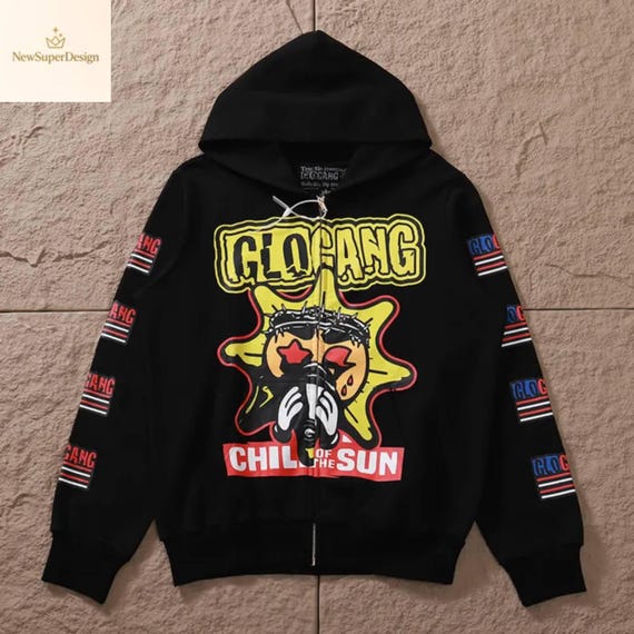 ［美品］Glogang グローギャング　黒ブラック　ジップパーカー　L Glo Gang Full Zip Hoodie (Black)