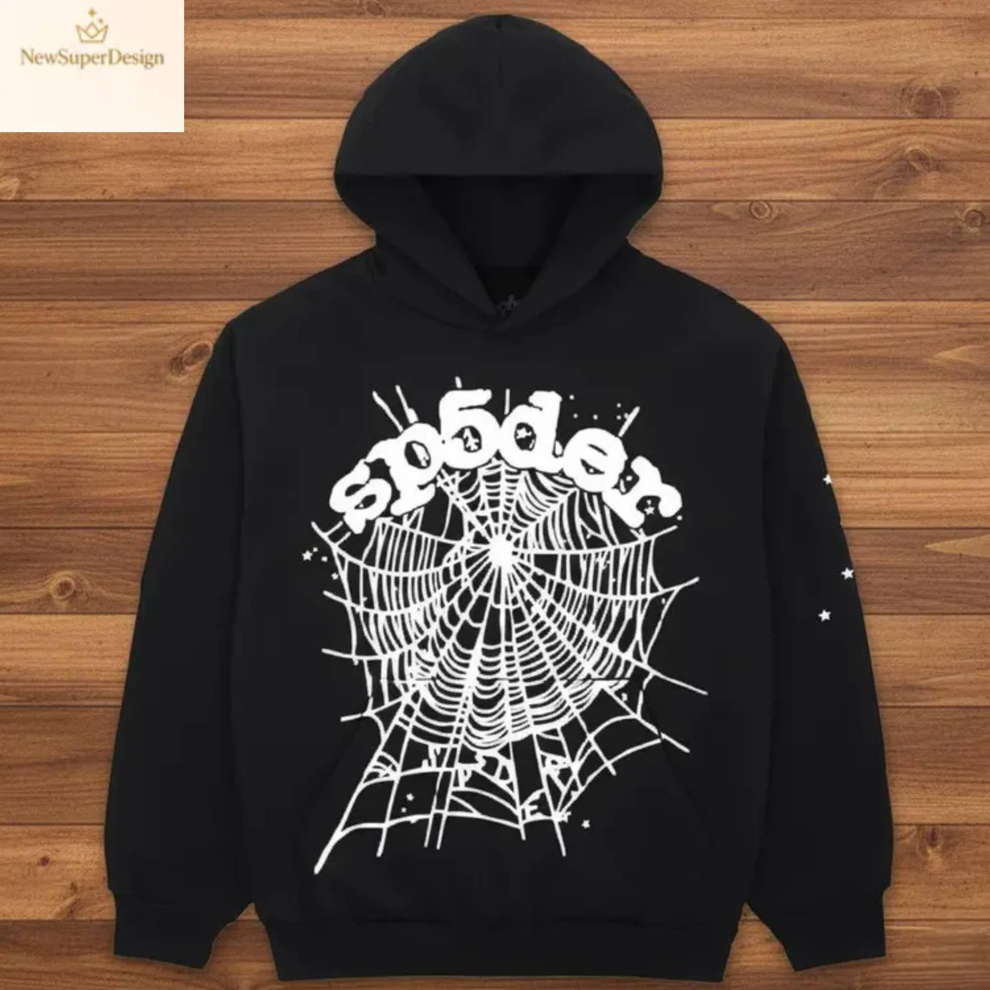 Sp5der Hoodie ブラック蜘蛛の巣グラフィックパーカー Sサイズ sp5der ブラックパーカー S Sp5der Hoodie ブラック蜘蛛の巣
