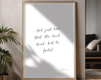 Bible Verse Art Print | Christian Scripture Wall Decor (Digital Download)
