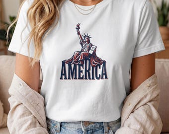 America 250th Anniversary Shirt, Patriotic USA Graphic Tee, Statue of Liberty Vintage Shirt, America 250 USA Pride Fourth of July Shirt