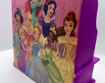 One of a Kind Handmade Dollhouse furniture--Purple Princess bookcase ALL ACCESSORIES INCLUDED