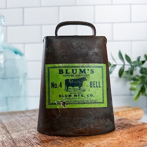 Blum’s Genuine Kentucky Cowbell Cow Bell No. 4 - Blum Manufacturing - Rare Hard to Find - A Collector’s Dream
