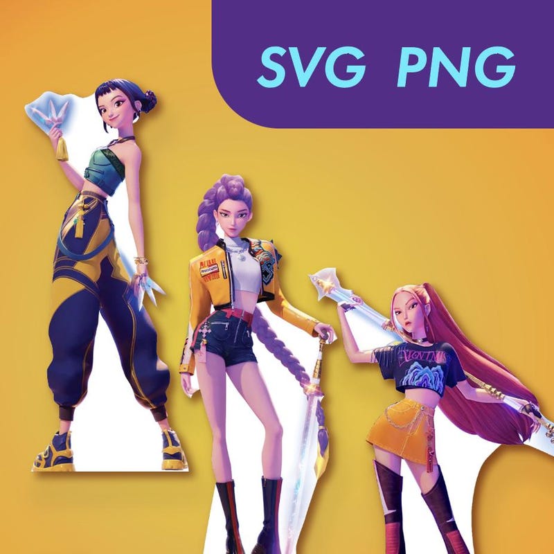 Kpop Demon Hunters Graphics Etsy