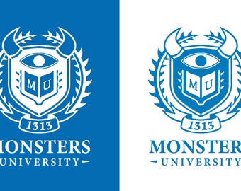Monsters University Logo Coat of Arms Seal MU svg jpg png ai digital download
