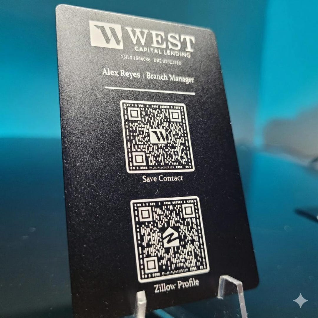 Custom Metal QR Code Business Card: Minimalist Networking Card (1mm) - Etsy