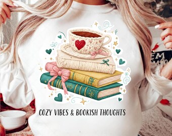 Crochet Books and Coffee PNG, Yarn Texture Cozy Reading Design, Book Lover Sublimation
