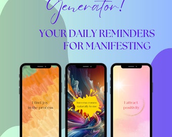 Manifestation Wallpaper for Human Design Generator | Phone Background Affirmation Wallpaper for iPhone | Smartphone Lock Screen