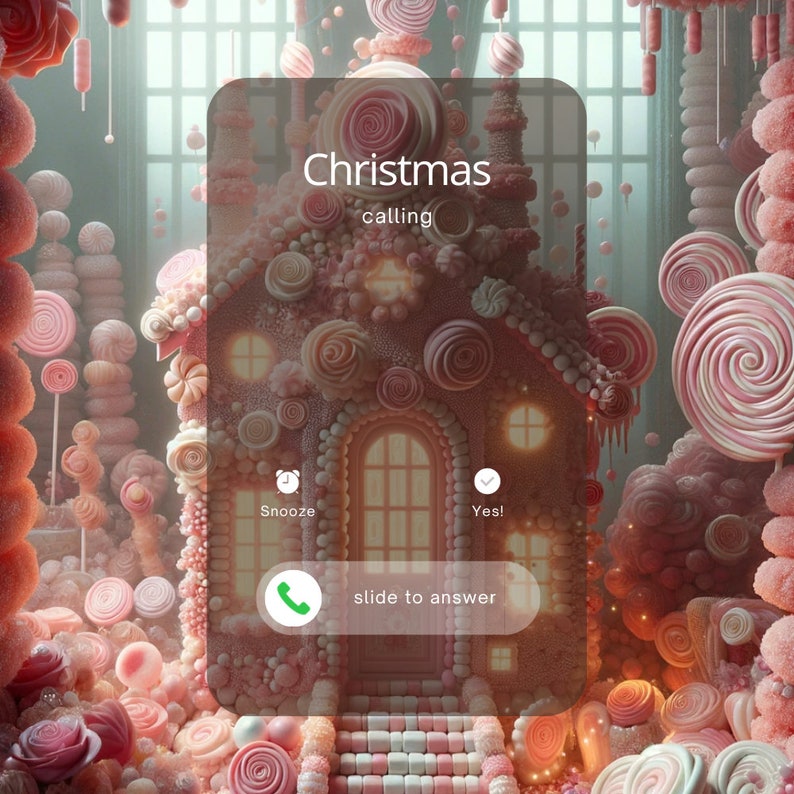 Detailed Christmas Gingerbread House wallpaper with festive decorations for Android