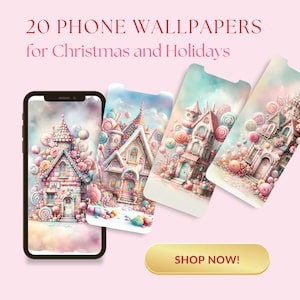 Christmas Phone Wallpaper iPhone Backgrounds | 20 Unique Wallpapers for Phones | Ios Android Lock screen background for Holidays