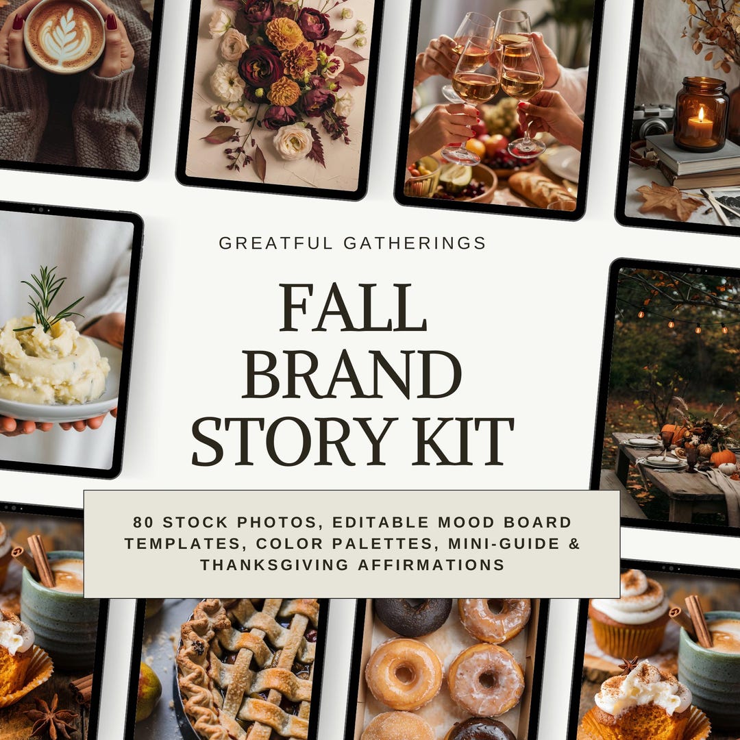 Fall Brand Story Template Kit for Entrepreneurs 80 Stock Images for ...