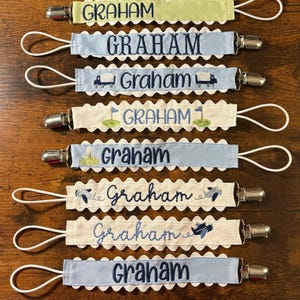 Custom Embroidered Pacifier Clips