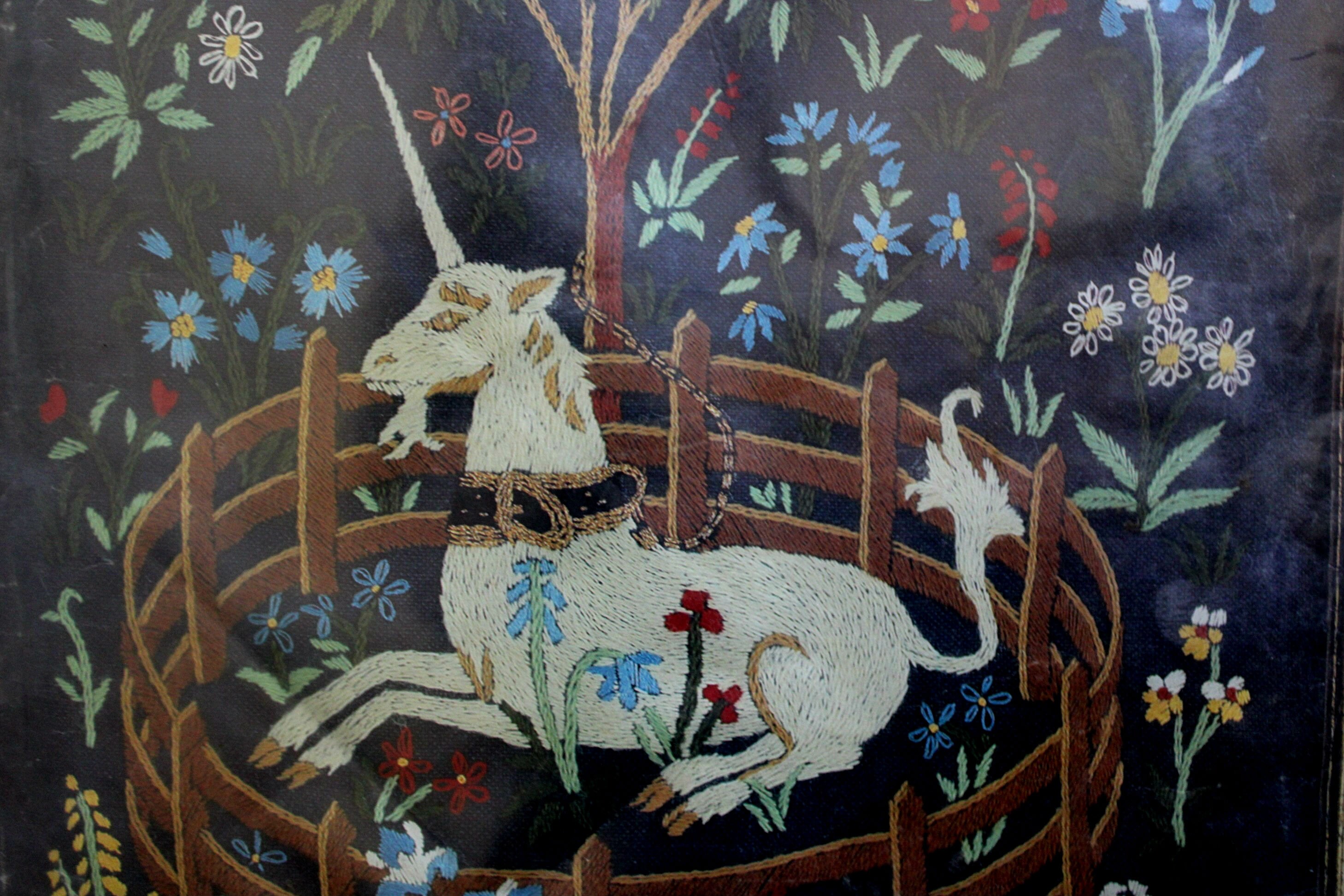 Brentwood Designs Crewel Embroidery Kit Unicorn in Captivity - Etsy