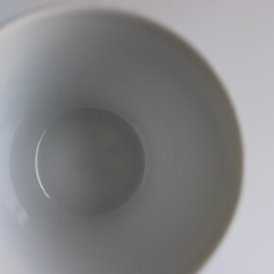 Pu&ograve; includere: Una tazza in ceramica bianca con una finitura liscia e lucida. L'interno della tazza &egrave; vuoto.