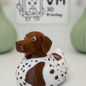 German Shorthaired Pointer Dog Duck - 3D Printed - Cruise Duck - Collectibles
