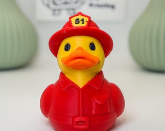 Firefighter Duck - 3D Printed - Cruise Duck - Collectibles