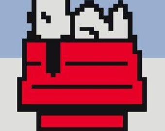 Snoopy sur modèle graphique maison