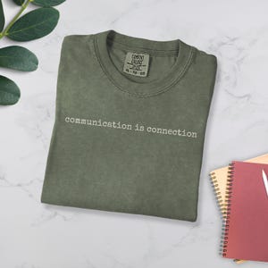Communication Is Connection Shirt, Minimalist Speech Therapist Tee, Gift for SLP