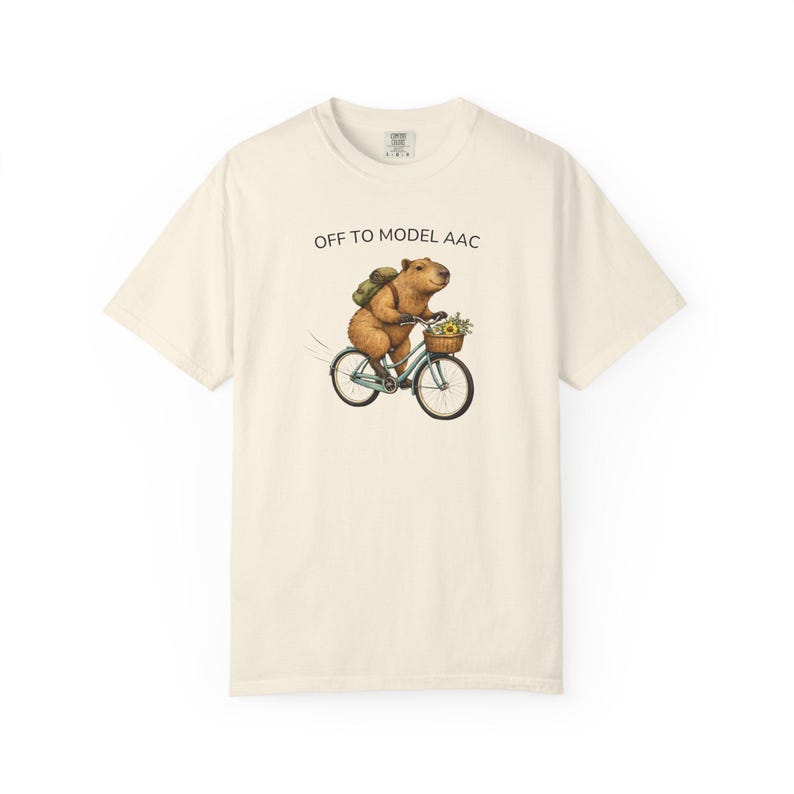 Speech Therapist Tee, SLP Communication Therapist Capybara AAC Modeling Shirt, Gift for Speech Language Pathologist image 6