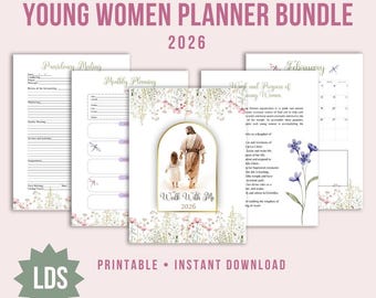 2026 Young Women Presidency Planner Bundle | Walk with Me LDS Digital Binder | Old Testament